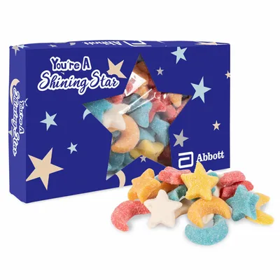 You're a Star Die Cut Box w/ Gummy Glitter Sour Stars & Moons - Custom Phone Wallets Now