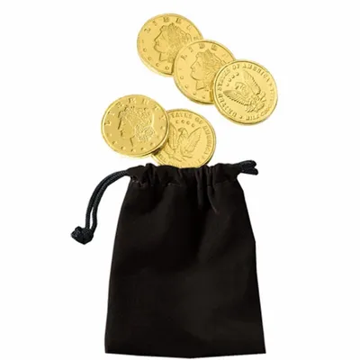 Velour Pouches with Chocolate Coins - Custom Phone Wallets Now