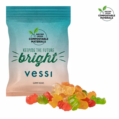 2oz. ECO-Digibag, Compostable & Full Color, Gummy Bears - Custom Phone Wallets Now