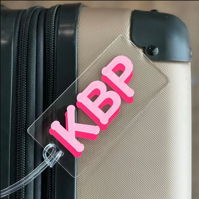 Clear Acrylic Luggage Tags