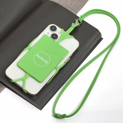 Lanyard Silicone Phone Wallet Holder - Custom Phone Wallets Now