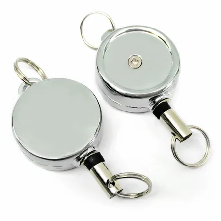 Silver Reel Keychain Silver Reel Keychain - Custom Phone Wallets Now