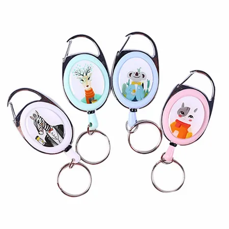 Clip Drawstring Badge Reel Keychain Clip Drawstring Badge Reel Keychain - Custom Phone Wallets Now