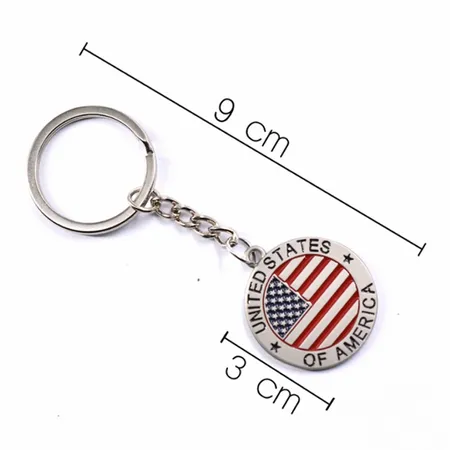Custom US Flag Keychain Custom US Flag Keychain - Custom Phone Wallets Now