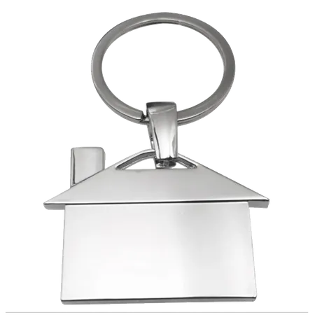 House-Shaped Metal Keychain House-Shaped Metal Keychain - Custom Phone Wallets Now