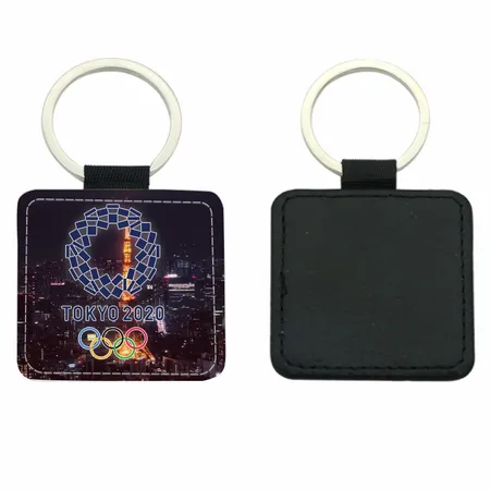 Square Leather Keychain Square Leather Keychain - Custom Phone Wallets Now