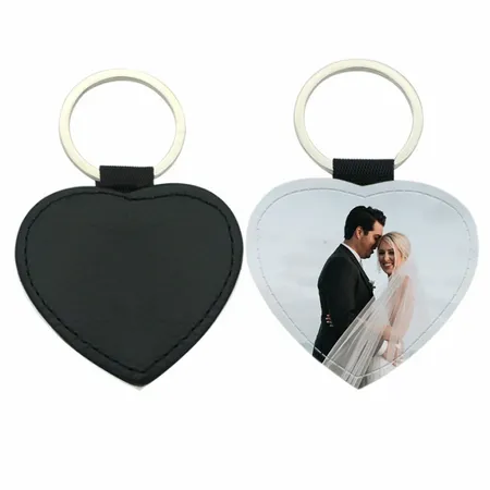 Heart Leather Keychain Heart Leather Keychain - Custom Phone Wallets Now