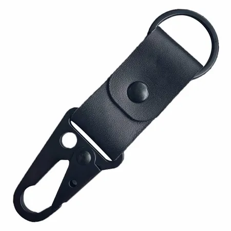Leather Button Keychain Leather Button Keychain - Custom Phone Wallets Now