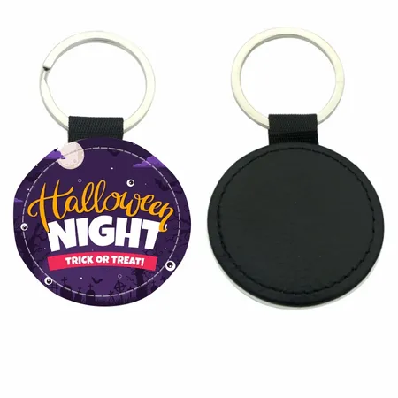 Circle Leather Keychain Circle Leather Keychain - Custom Phone Wallets Now