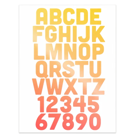 Alphanumeric Heat Transfer Patches - Custom Phone Wallets Now