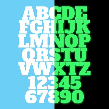 Alphanumeric Glow In The Dark Patches - Custom Phone Wallets Now