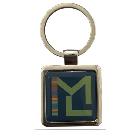 Epoxy Square Metal Keychain Epoxy Square Metal Keychain - Custom Phone Wallets Now