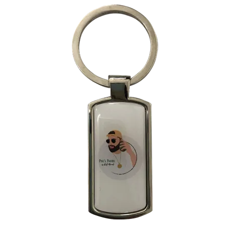 Straight Rectangle Metal Keychain Straight Rectangle Metal Keychain - Custom Phone Wallets Now