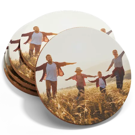 Custom Photo Fiberboard Coasters - Custom Phone Wallets Now