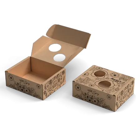 Printed Hollow Kraft Mailer Box - Custom Phone Wallets Now