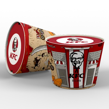 Paper Food Bucket - Custom Phone Wallets Now