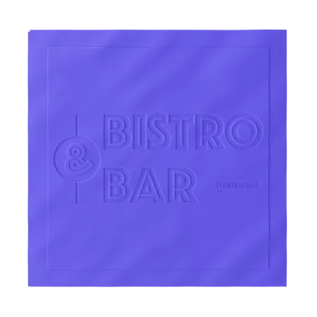 Custom Debossed Beverage Napkin - Custom Phone Wallets Now