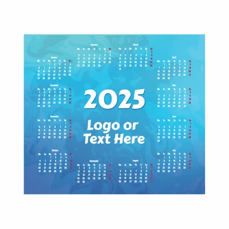 Light Blue Calendar Mouse Pad - Custom Phone Wallets Now