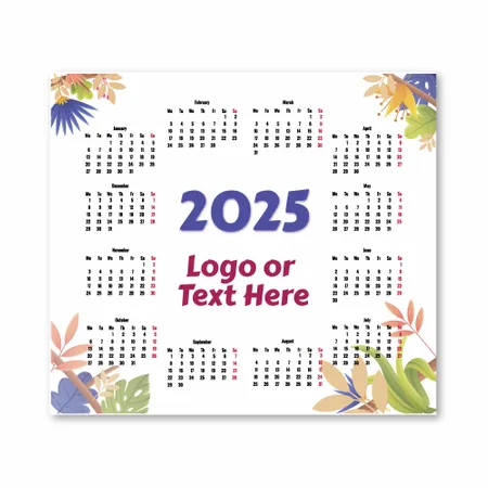 Floral Mouse Pad with Calendar - Custom Phone Wallets Now