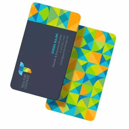 Rounded Corner Business Cards - Custom Phone Wallets Now