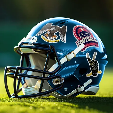 Football Helmet Stickers - Custom Phone Wallets Now