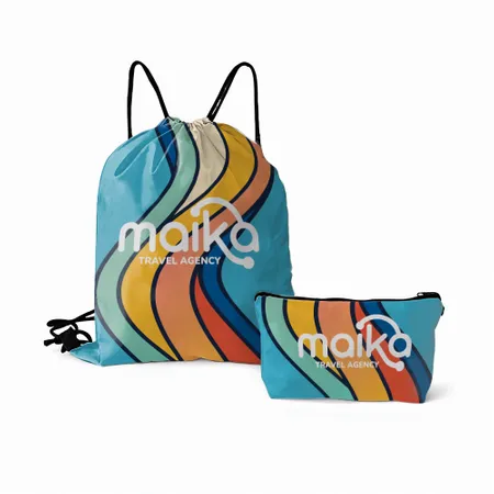 Drawstring Bag and Pouch Set Drawstring Bag and Pouch Set - Custom Phone Wallets Now