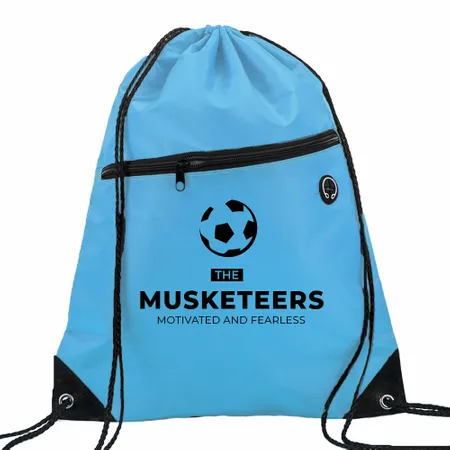 Zipper Drawstring Bag With Headphone Slots Zipper Drawstring Bag With Headphone Slots - Custom Phone Wallets Now