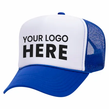Otto 39-165 5-Panel High Crown Foam Trucker Hats - White Front Colors - Custom Phone Wallets Now