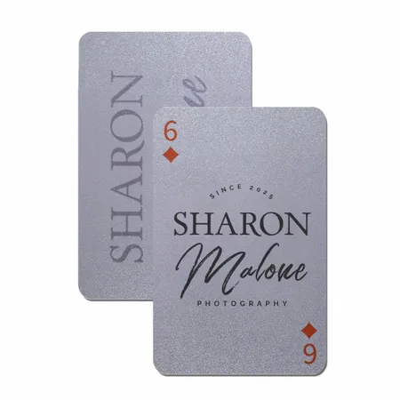 Silver Glitter Playing Cards - Custom Phone Wallets Now