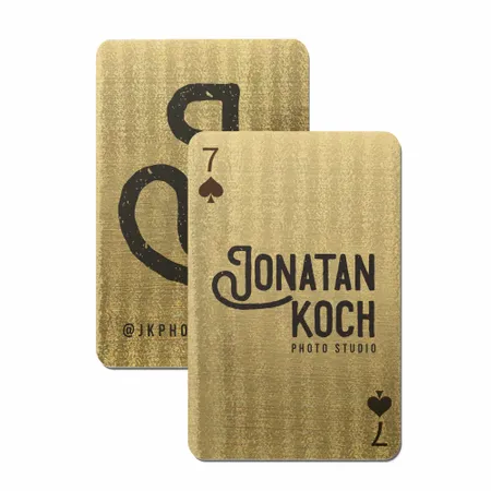 Brushed Gold Finish Playing Cards - Custom Phone Wallets Now