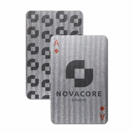 Brushed Silver Finish Playing Cards - Custom Phone Wallets Now