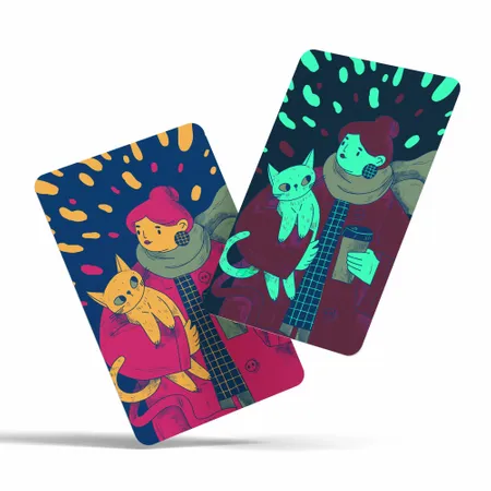 Glow Green Card - Custom Phone Wallets Now