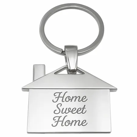 House-Shaped Metal Keychain - Custom Phone Wallets Now