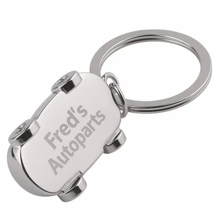 Intricate Car-shaped Metal Keychain - Custom Phone Wallets Now