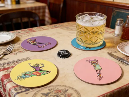 Fiberboard Coasters - Custom Phone Wallets Now