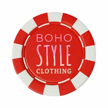 8 Stripe Custom Poker Chips - Inlay - Custom Phone Wallets Now