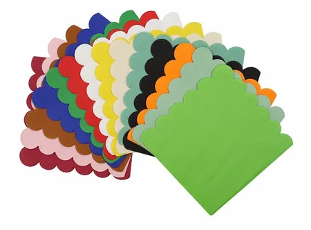 Scallop Foil Stamped Napkins - Custom Phone Wallets Now