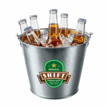 Tinplate Beer Buckets & Opener Combo - Custom Phone Wallets Now