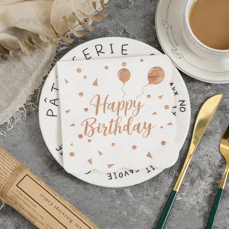 Scallop Foil Stamped Napkins - Custom Phone Wallets Now