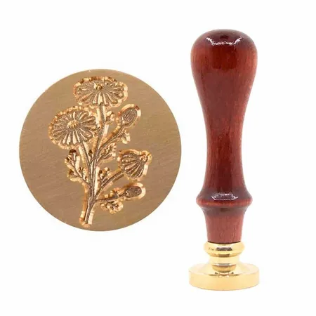 Beechwood Handle Wax Seal Stamps - Custom Phone Wallets Now