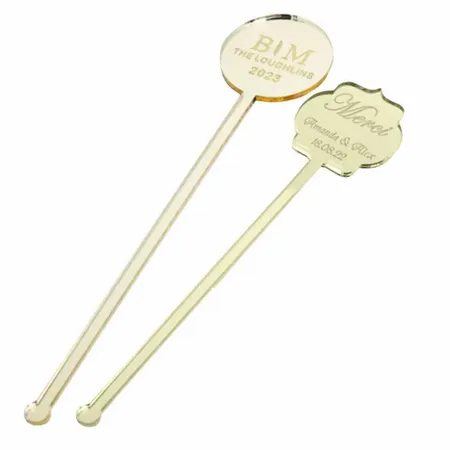 Metallic Acrylic Stir Sticks - Custom Phone Wallets Now