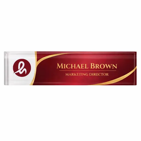 Acrylic Desktop Name Badges - Custom Phone Wallets Now