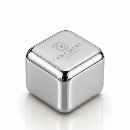 Silver Stainless Steel Ice Cubes - Custom Phone Wallets Now