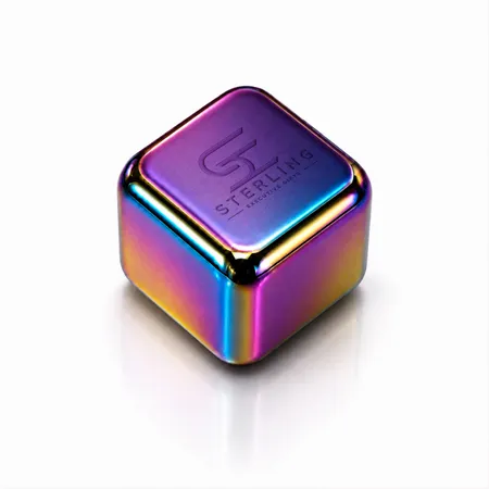 Rainbow Stainless Steel Ice Cubes - Custom Phone Wallets Now