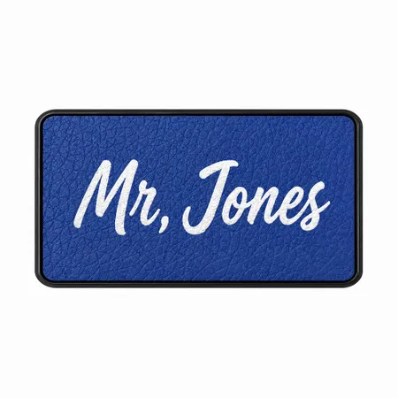 Leather Name Badges - Custom Phone Wallets Now