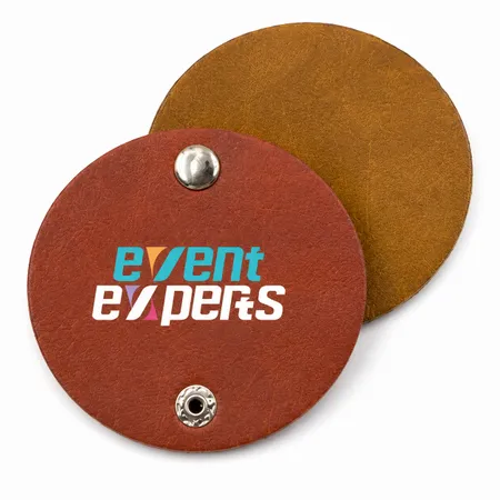 Round PU Leather Cable Organizers - Custom Phone Wallets Now