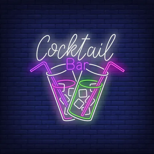 Cocktail Bar Neon - Custom Phone Wallets Now
