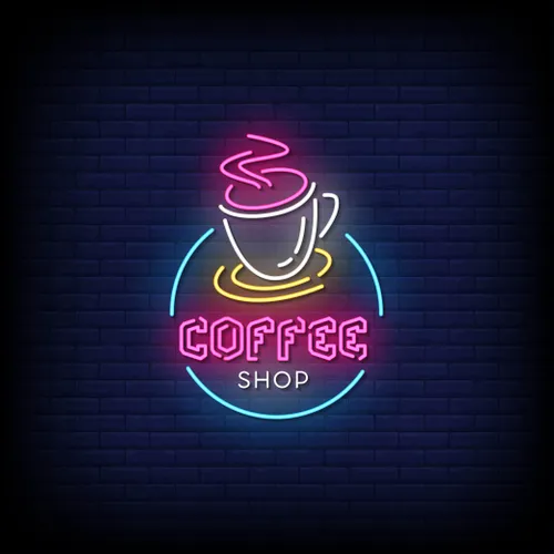 Coffee Shop Neon Sign - Custom Phone Wallets Now