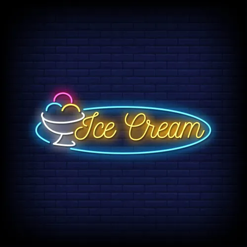 Ice Cream Shop Neon Sign - Custom Phone Wallets Now