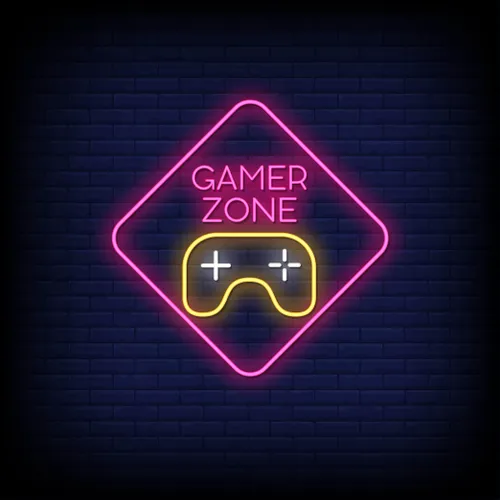 Gamer Zone Neon Sign - Custom Phone Wallets Now
